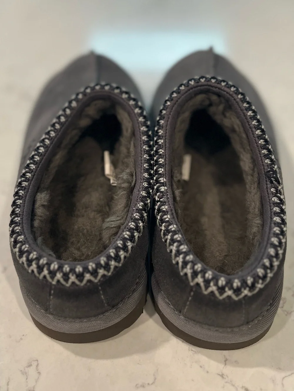 UGG NWOB Tasman Gray Mule Slippers Size Kids 4 / Women’s 6 US / 36 EU